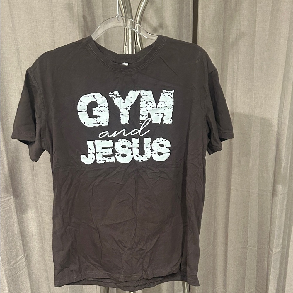 Gym and Jesus Graphic Tee -
3 shirts available in pink, grey and white